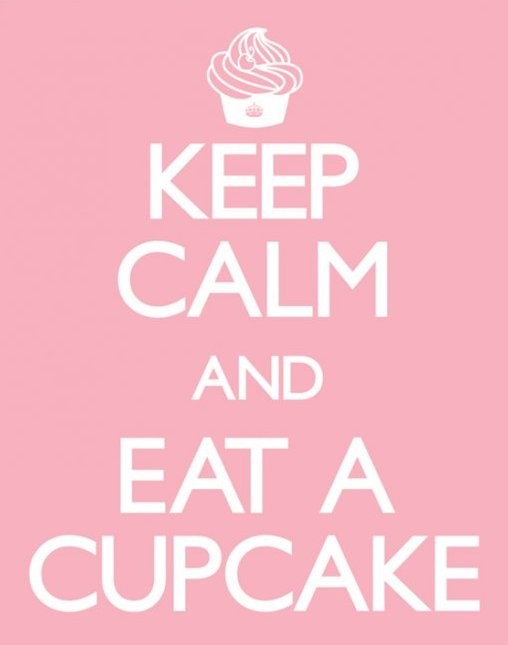 Плакат Keep calm & eat a cupcake