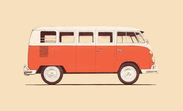 Плакат Red Van, 2023