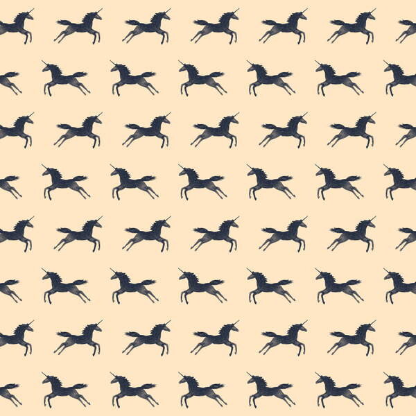 Плакат Unicorns - Pattern, 2018