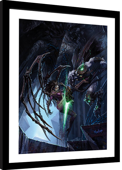 Κορνιζαρισμένη αφίσα Starcraft - Zeratul vs Kerrigan