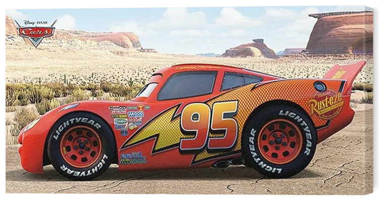 Принти на полотні Cars - Lightning Mcqueen Sideshot