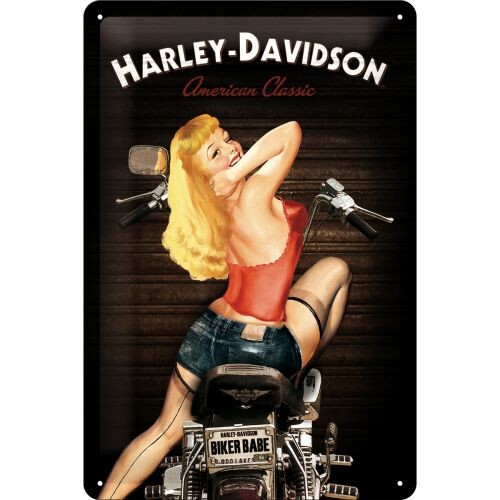Μεταλλική πινακίδα Harley-Davidson - Biker Babe