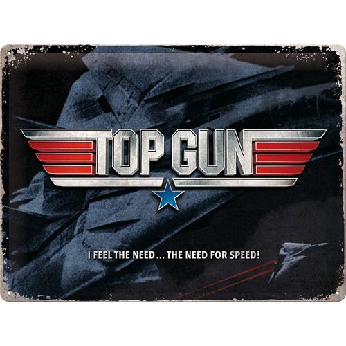 Μεταλλική πινακίδα Top Gun - The Need for Speed - Tomcat