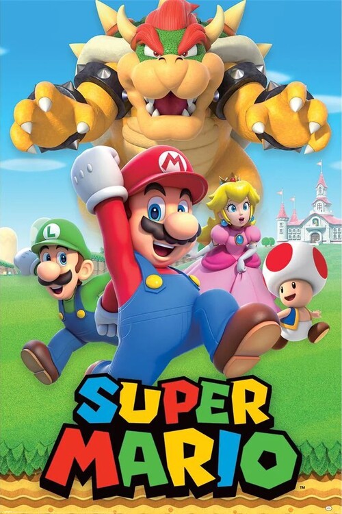 Плакат Super Mario - Character Montage