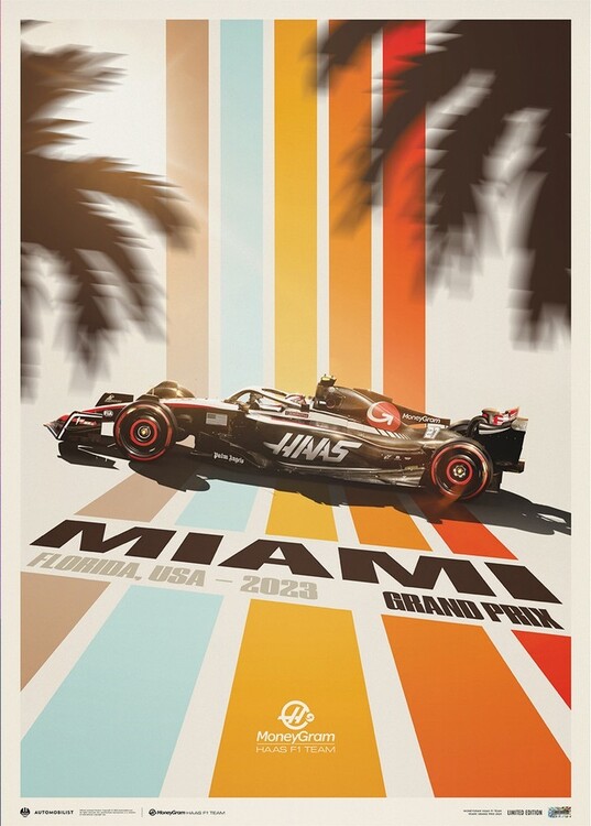 Εκτύπωση τέχνης Haas F1 Team - Miami - 2023