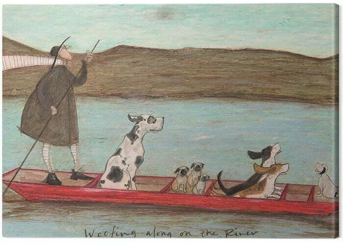 Принти на полотні Sam Toft - Woofing Along on the Rinver