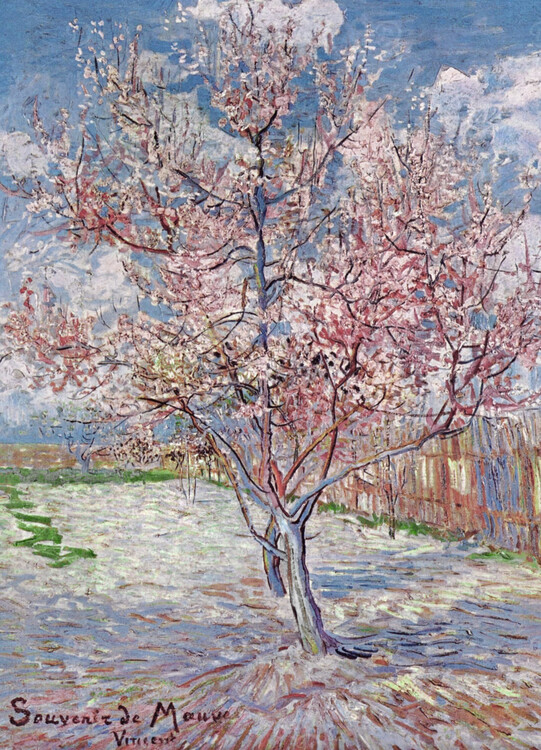 Εκτύπωση τέχνης Souvenir de Mauve - Pink Peach Tree in Blossom, 1888