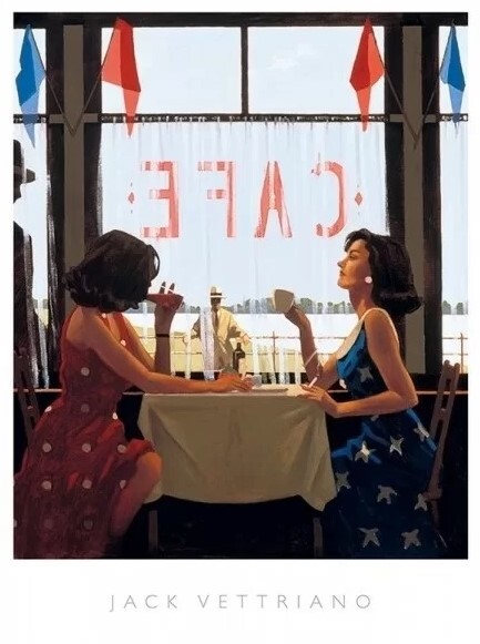 Art Print Jack Vettriano - Cafe Days