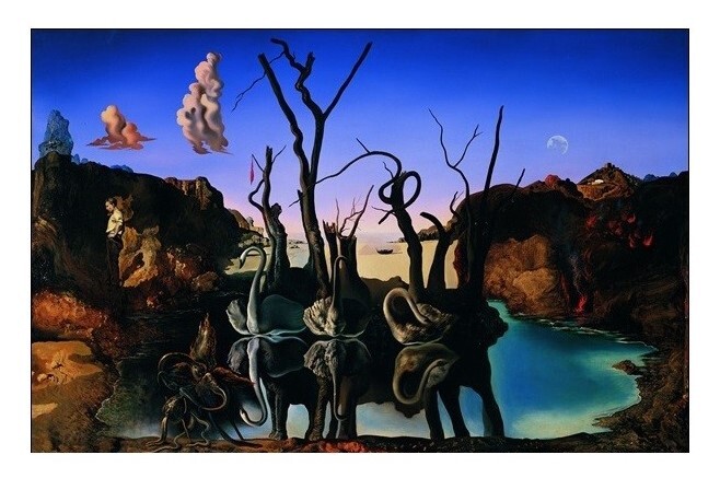 Salvador Dali - Reflection Of Elephants Картина