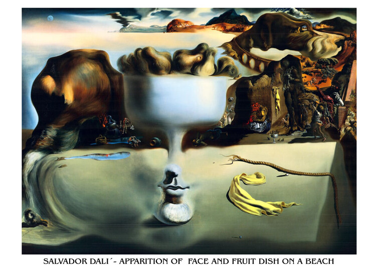 Apparition of Face and Fruit Dish on a Beach, 1938 Картина