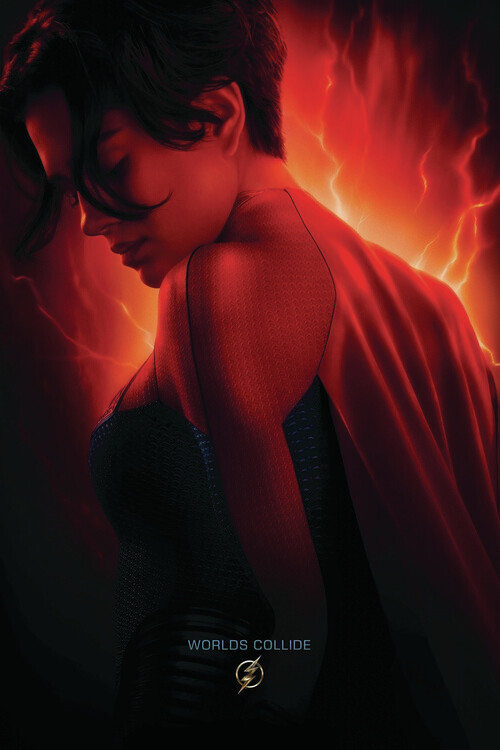 Плакат The Flash - Supergirl Worlds Collide