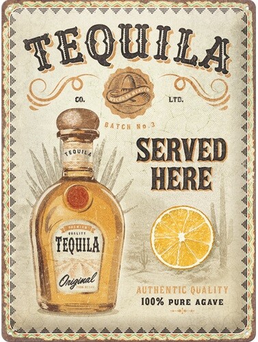 Metallikyltti Tequila