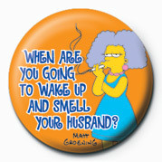 Badge THE SIMPSONS - selma wake up