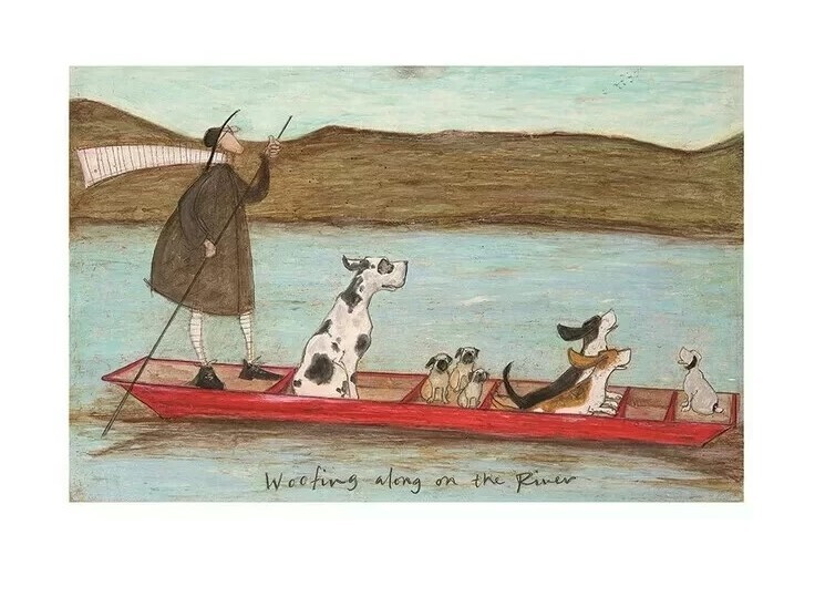 Εκτύπωση τέχνης Sam Toft - Woofing Along on the River