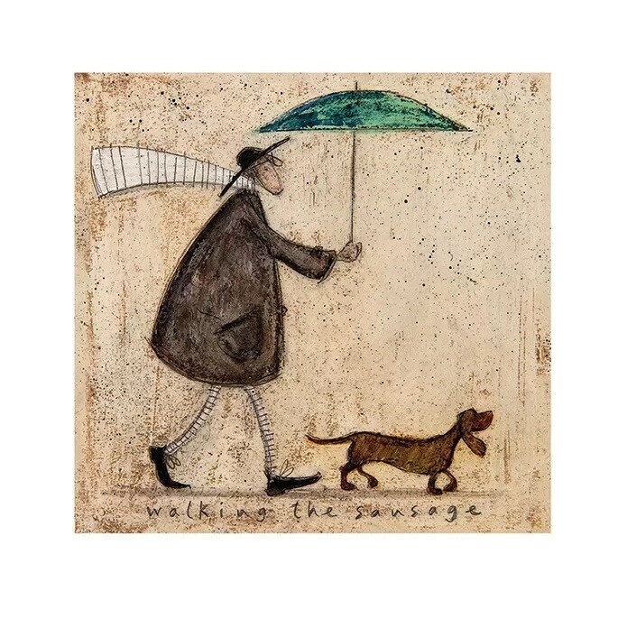 Художествен печат Sam Toft - Walking The Sausage