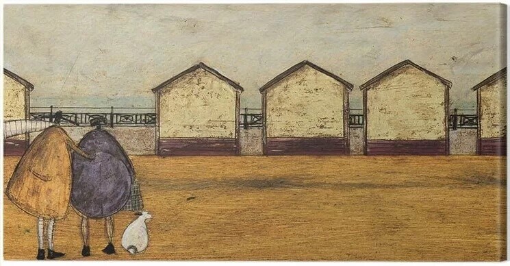 Принти на полотні Sam Toft - Looking Through The Gap In The Beach Huts