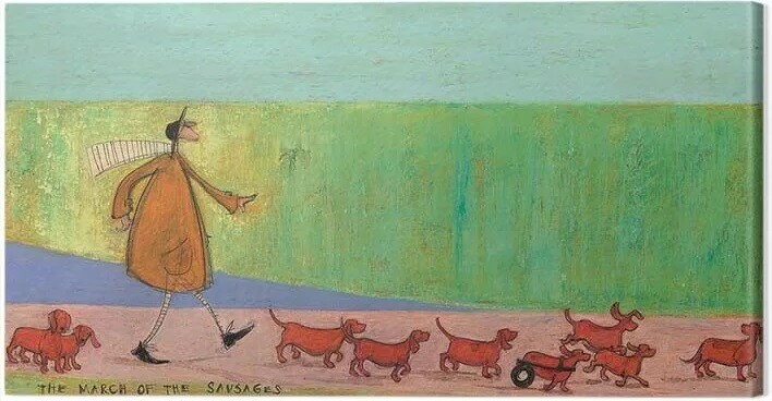 Принти на полотні Sam Toft - The March of the Sausages