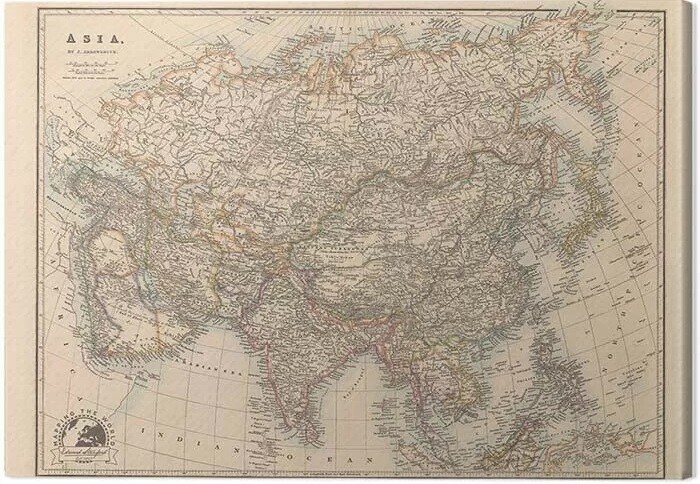 Quadro em tela Stanfords - Folio Asia Map