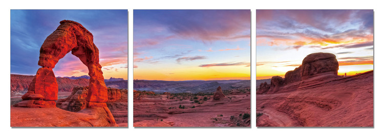 Rocky Gate at Sunset Mounted Art Print