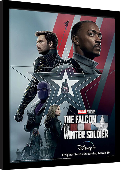 Κορνιζαρισμένη αφίσα The Falcon and the Winter Soldier - Stars and Stripes