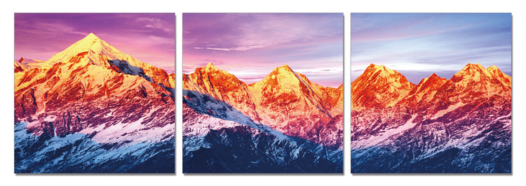 Sunrise in the Mountains Mounted Art Print