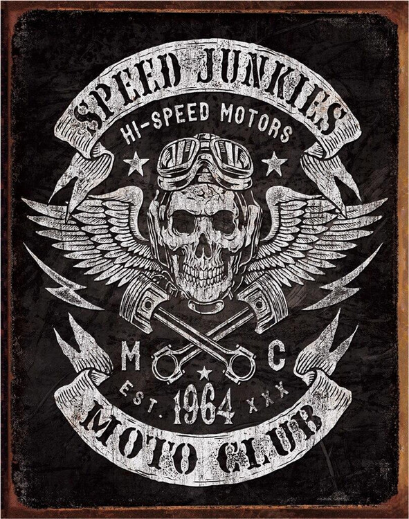 Μεταλλική πινακίδα Speed Junkies