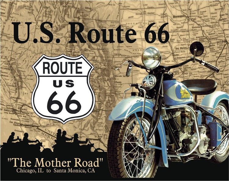 Μεταλλική πινακίδα THE MOTHER ROAD