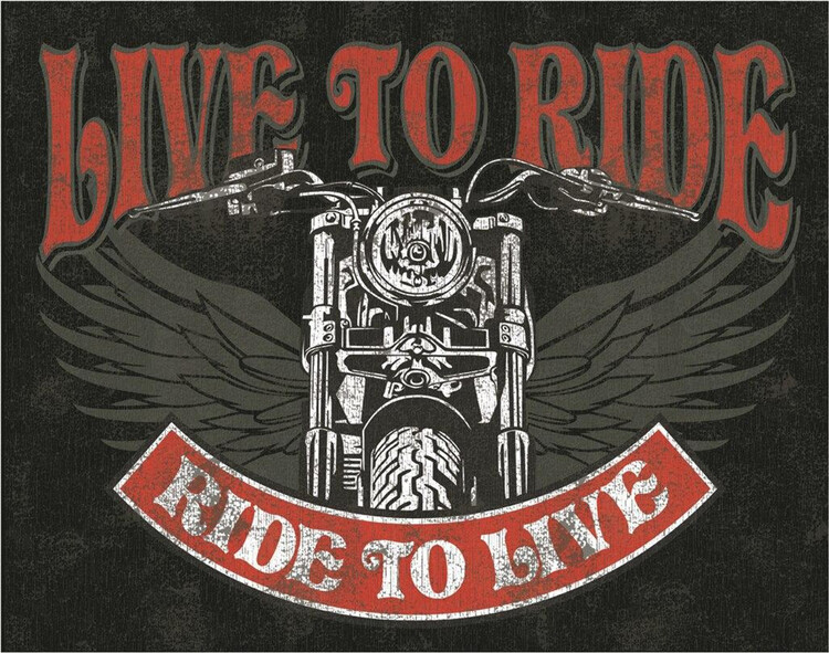 Μεταλλική πινακίδα Live to Ride - Bike