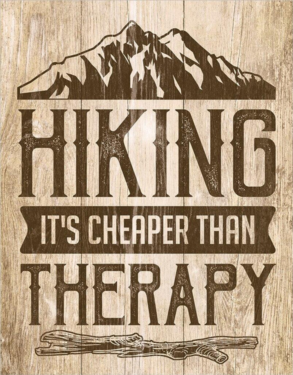 Metallikyltti Hiking - Therapy