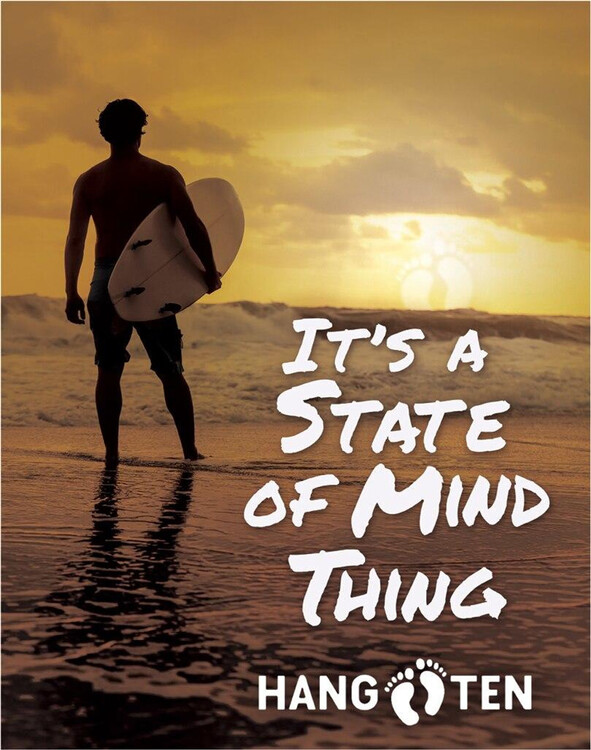 Μεταλλική πινακίδα Hang Ten - State of Mind
