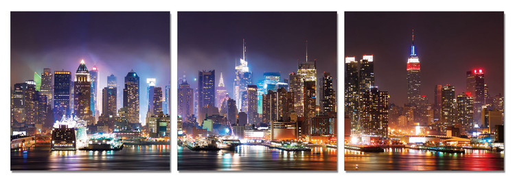 New York - Manhattan View Mounted Art Print