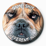 Badge SAME SHIT, DIFFERENT DAY