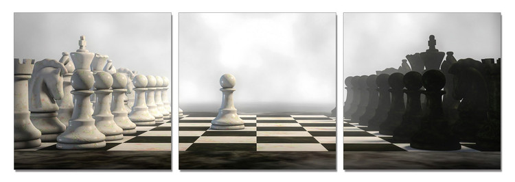 Chess - First Move Mounted Art Print