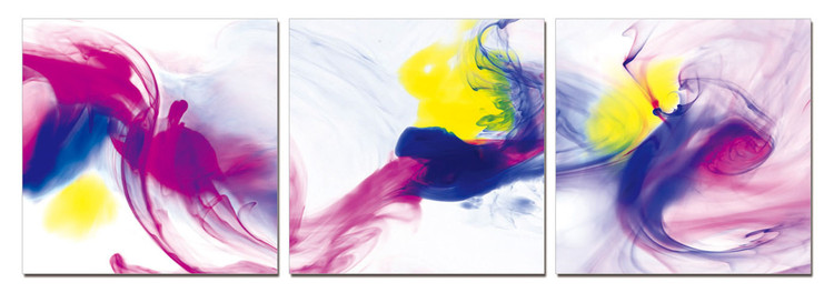 Τοποθετημένη εκτύπωση έργου τέχνης Modern Design - Colorful Smoke