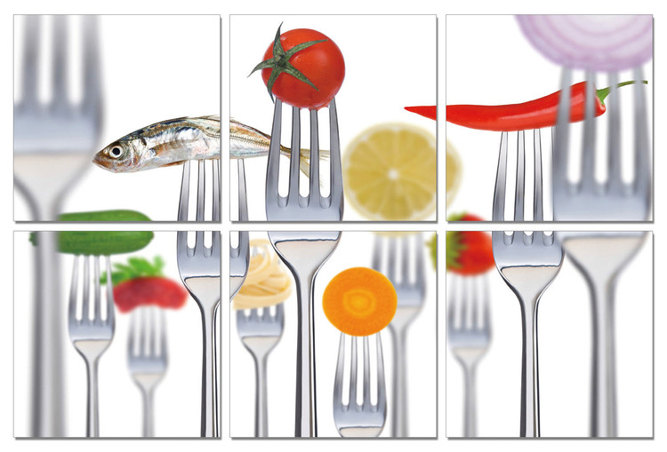 Τοποθετημένη εκτύπωση έργου τέχνης Fresh Food
