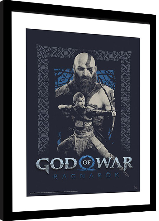 Κορνιζαρισμένη αφίσα God of War: Ragnarok - Kratos and Atreus