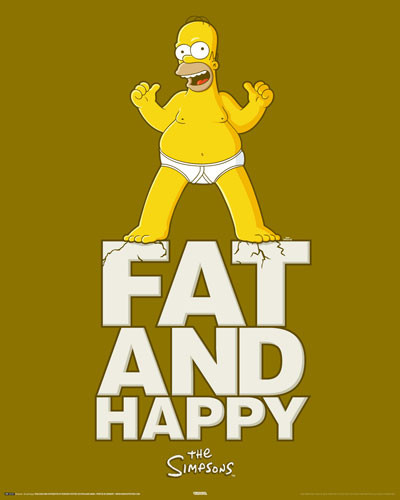 Плакат SIMPSONS - fat and happy