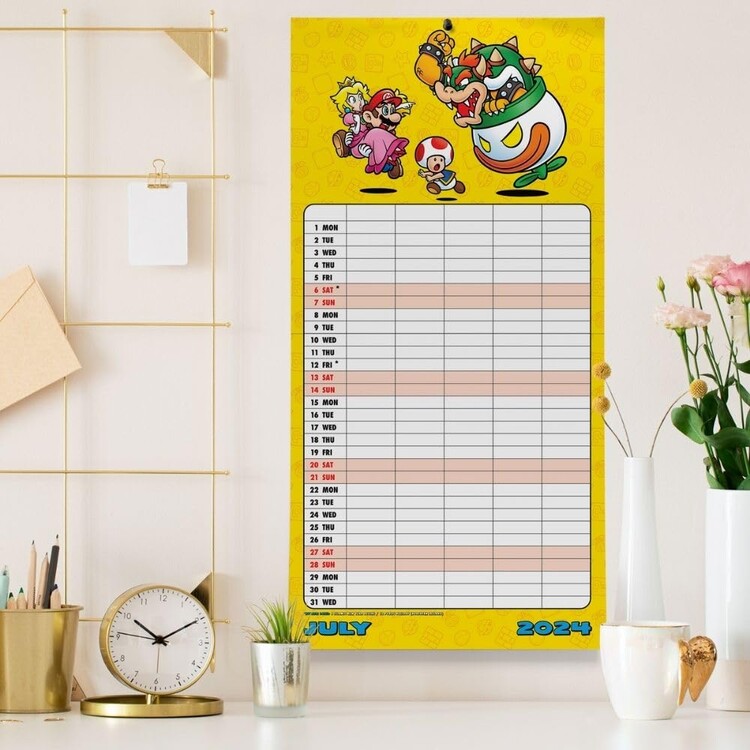 super-mario-wall-calendars-2024-buy-at-europosters