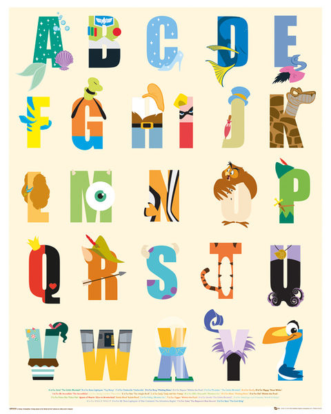 Poster Disney - Alphabet