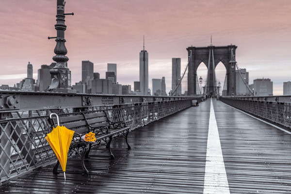 Плакат New York - Brooklyn bridge, Assaf Frank