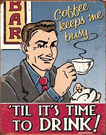 Metallikyltti COFFEE - Keeps Me Busy