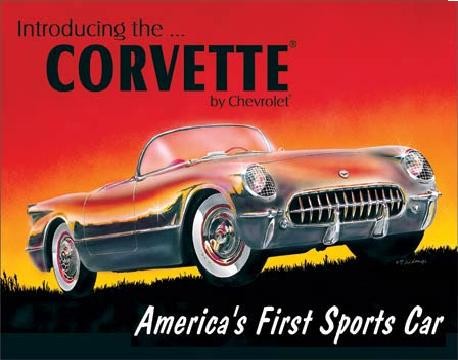 Μεταλλική πινακίδα CHEVY 1953 CORVETTE - Chevrolet