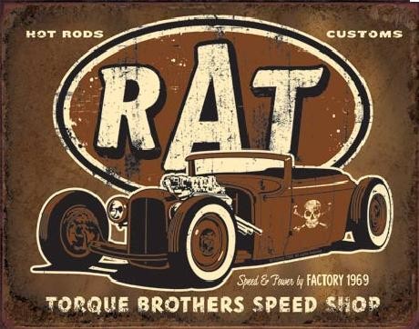 Metallikyltti TORQUE - Rat Rod