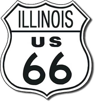 Metallikyltti ROUTE 66 - illinois