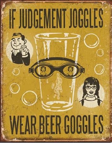 Μεταλλική πινακίδα BEER - If Judgement Joggles
