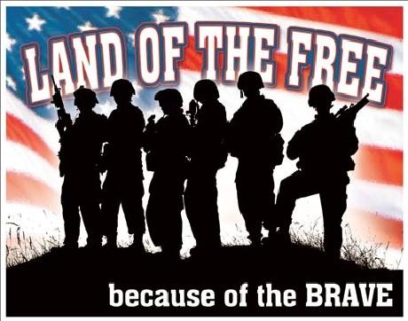 Μεταλλική πινακίδα Land of the Free
