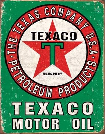 Μεταλλική πινακίδα TEXACO - Motor Oil