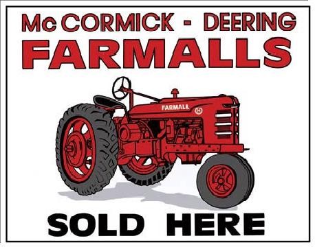 Μεταλλική πινακίδα FARMALLS SOLD HERE - tractor