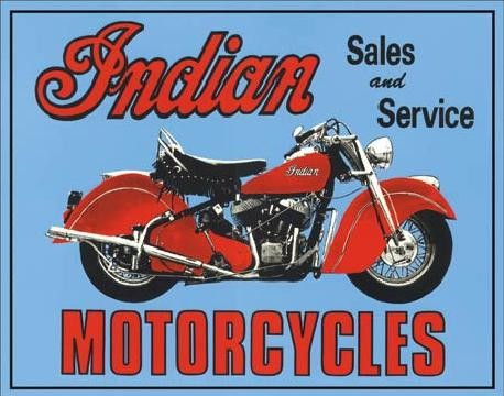 Μεταλλική πινακίδα INDIAN - sales and service