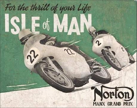 Μεταλλική πινακίδα NORTON - Isle of Man